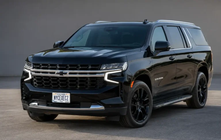 Black Chevrolet Suburban SUV for airport transfers in New York