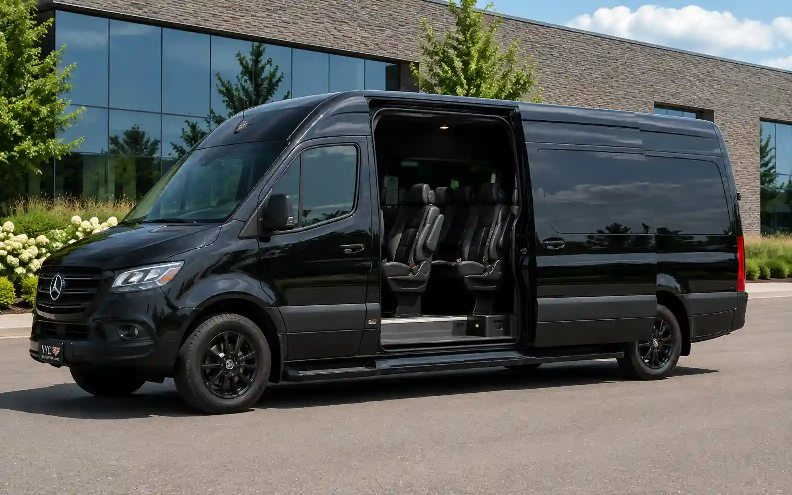 14-passenger Mercedes-Benz Sprinter van for group travel in New York